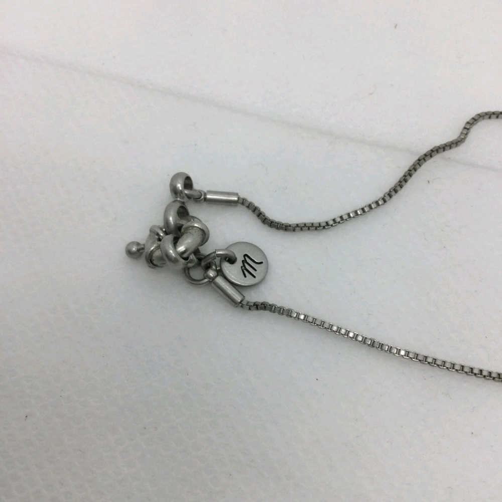 Madewell Two-Tone Geometric Charm Long Chain Necklace 32" - Picture 4 of 5